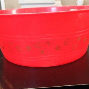 Red Christmas Bowl Plastic